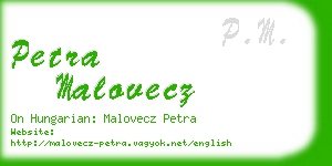 petra malovecz business card